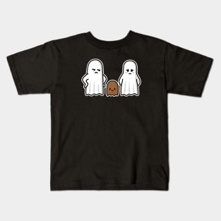 Funny Halloween cheating ghost wife black baby child Kids T-Shirt